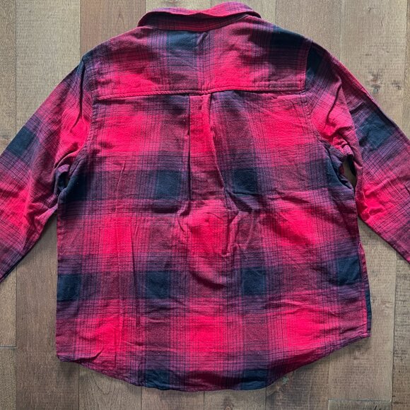 Madison Grey Women Red Plaid Button Down Collared Flannel Shirt, Size L - NWT - Picture 11 of 11